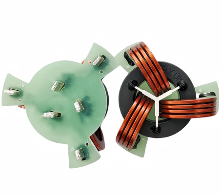 Τριφογενής κοινή λειτουργία Choke Inductor υψηλού ρεύματος Ferrite Core Toroidal Flat Copper Wire Coil Inductor