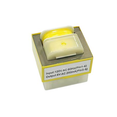 Μετασχηματιστής χαμηλής συχνότητας EI28 Μετασχηματιστής ισχύος με θήκη 120V AC 60Hz 8V 200mA